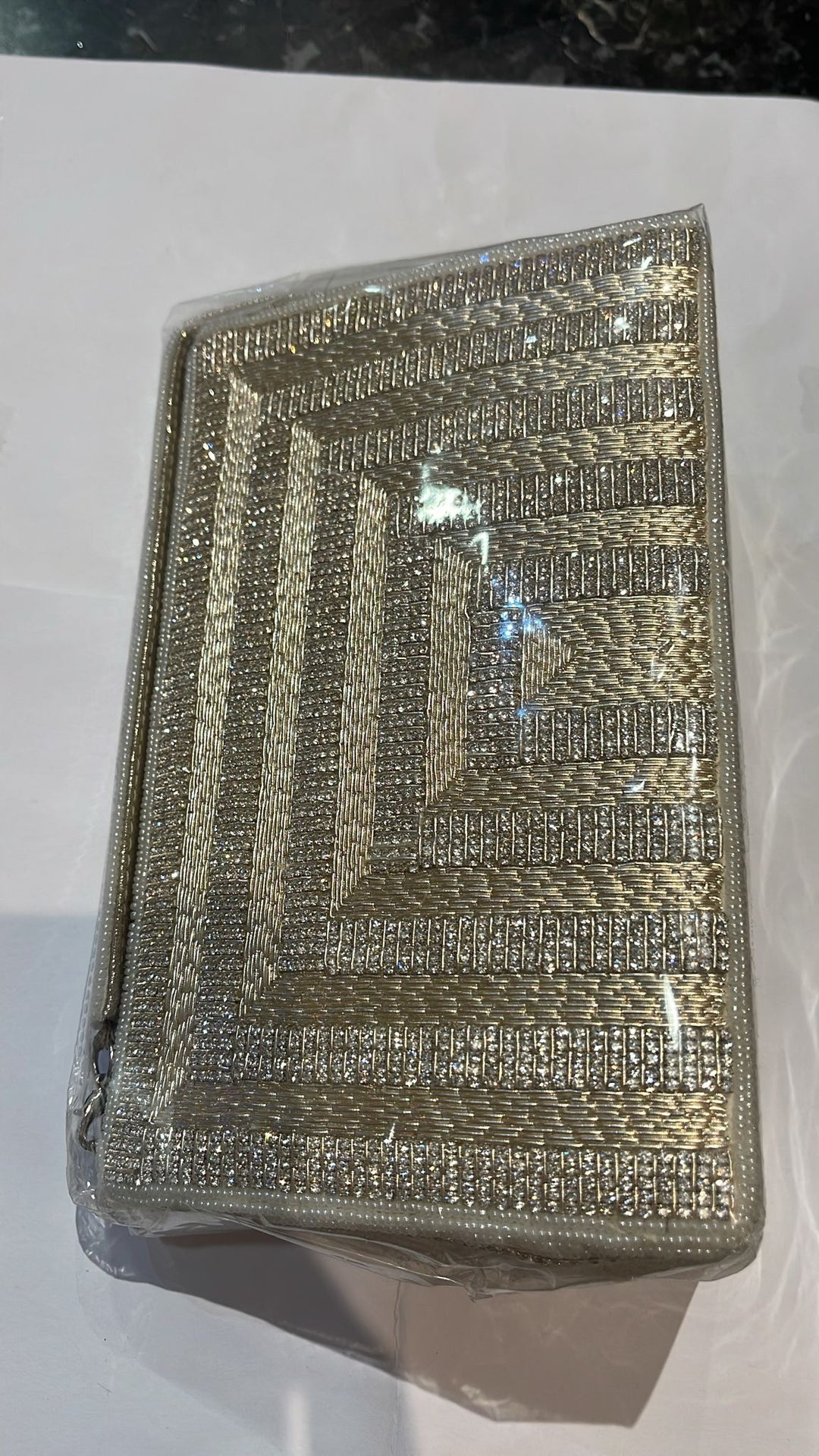 STONE & PEARL HAND EMBELLISHED CLUTCH BAG CC03
