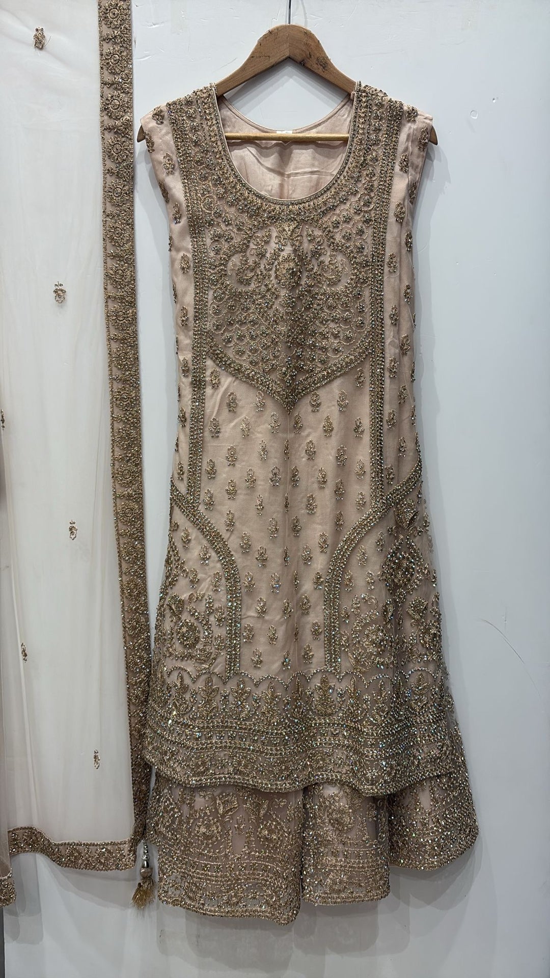 7004C- EMBROIDERED & EMBELLISHED SHARARA SUIT