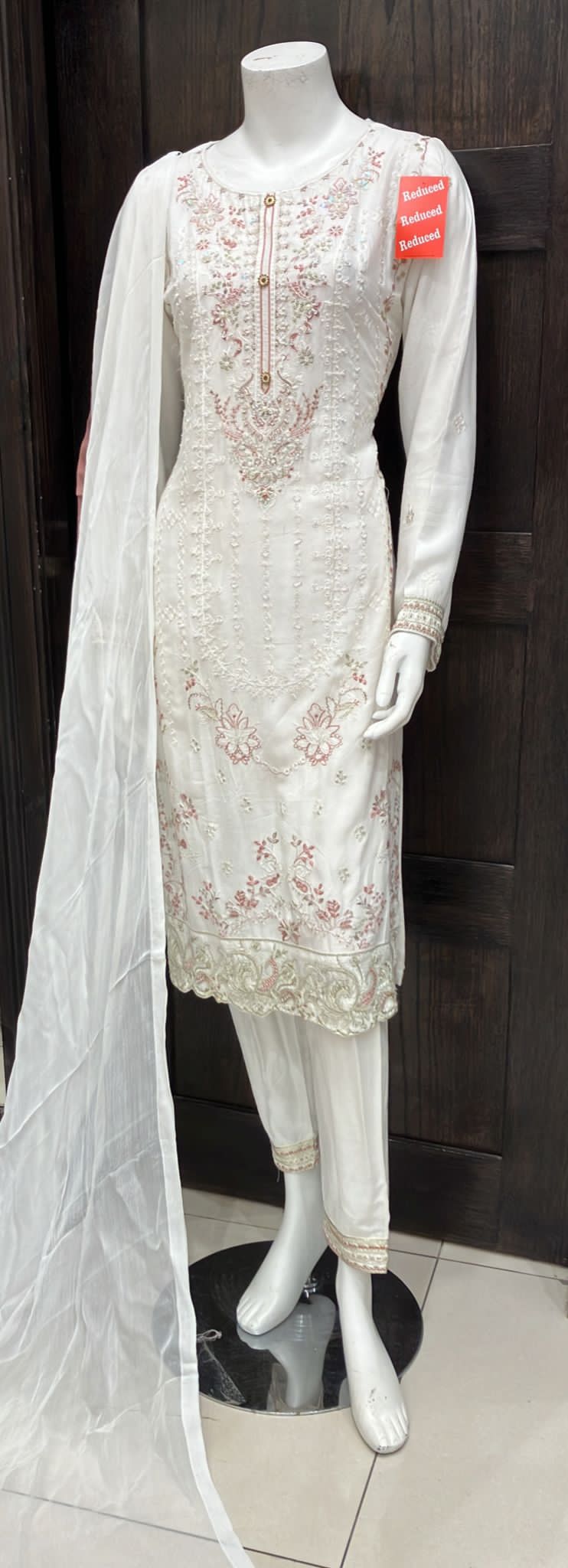 EMBROIDERED LINEN 3 PIECE SUIT 69D