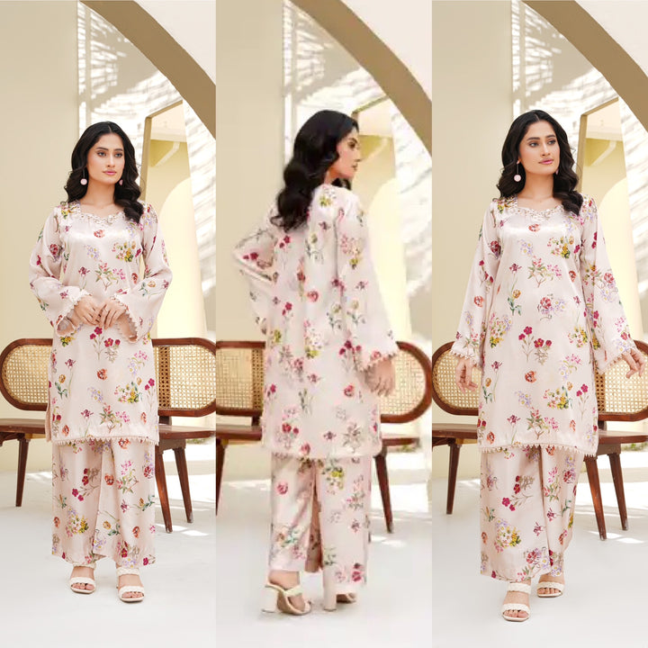 Sm01- SHAMOZ SILK PRINT CO-ORD 2 PIECE SUIT