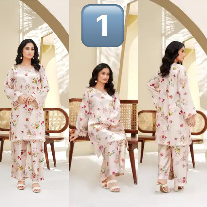 Sm01- SHAMOZ SILK PRINT CO-ORD 2 PIECE SUIT