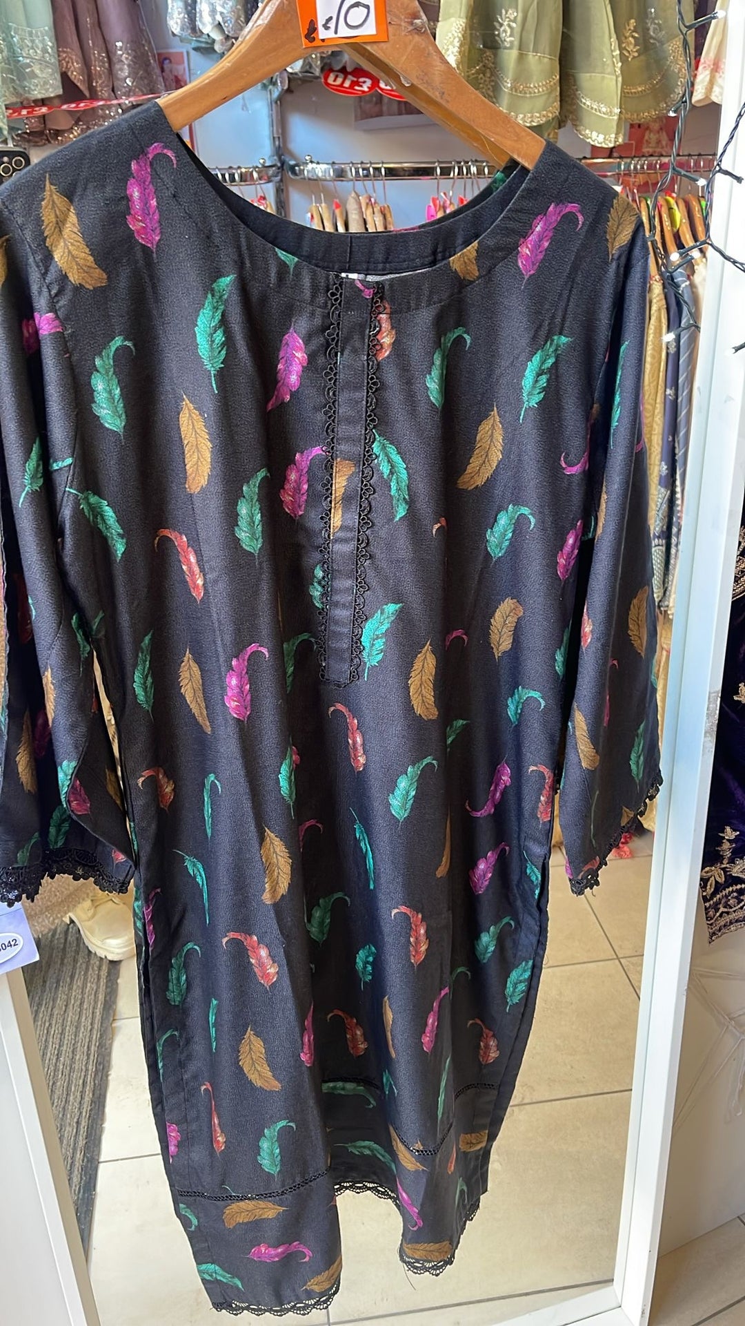 LINEN PRINT KURTA TOP KL05