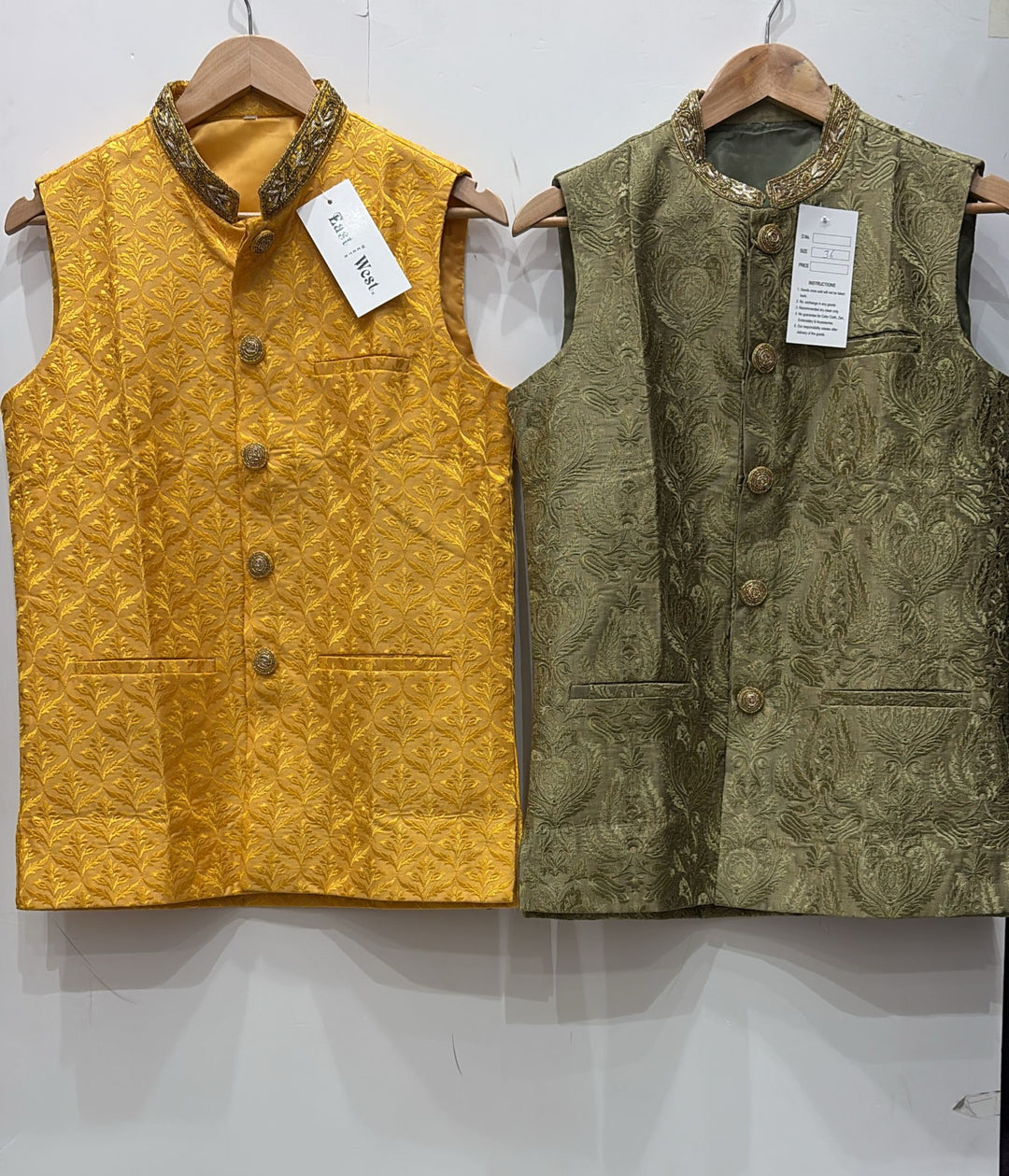 CW43-45- EMBROIDERED & HAND EMBELLISHED WAISTCOAT