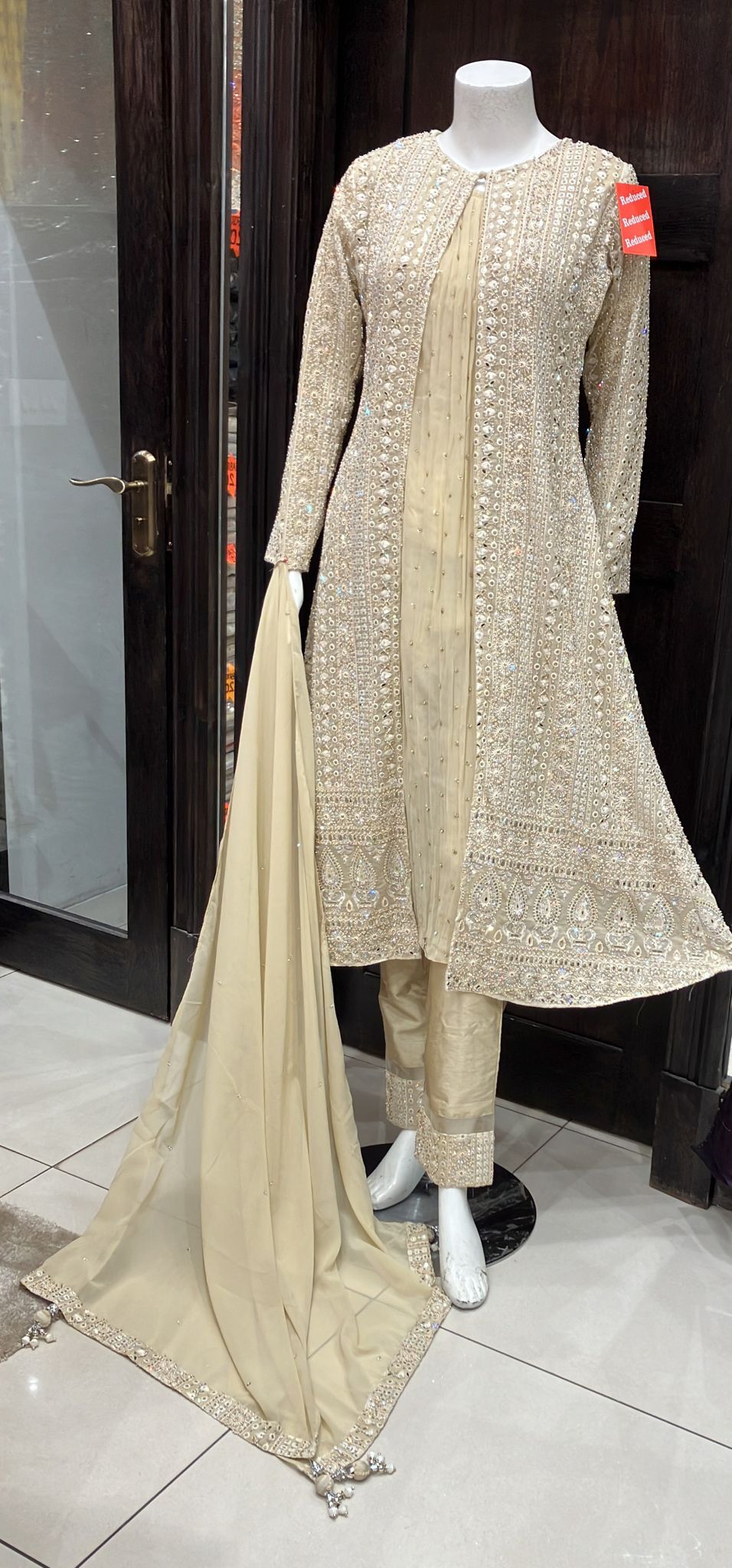 EMBROIDERED GEORGETTE 3 PIECE SUIT 0178A