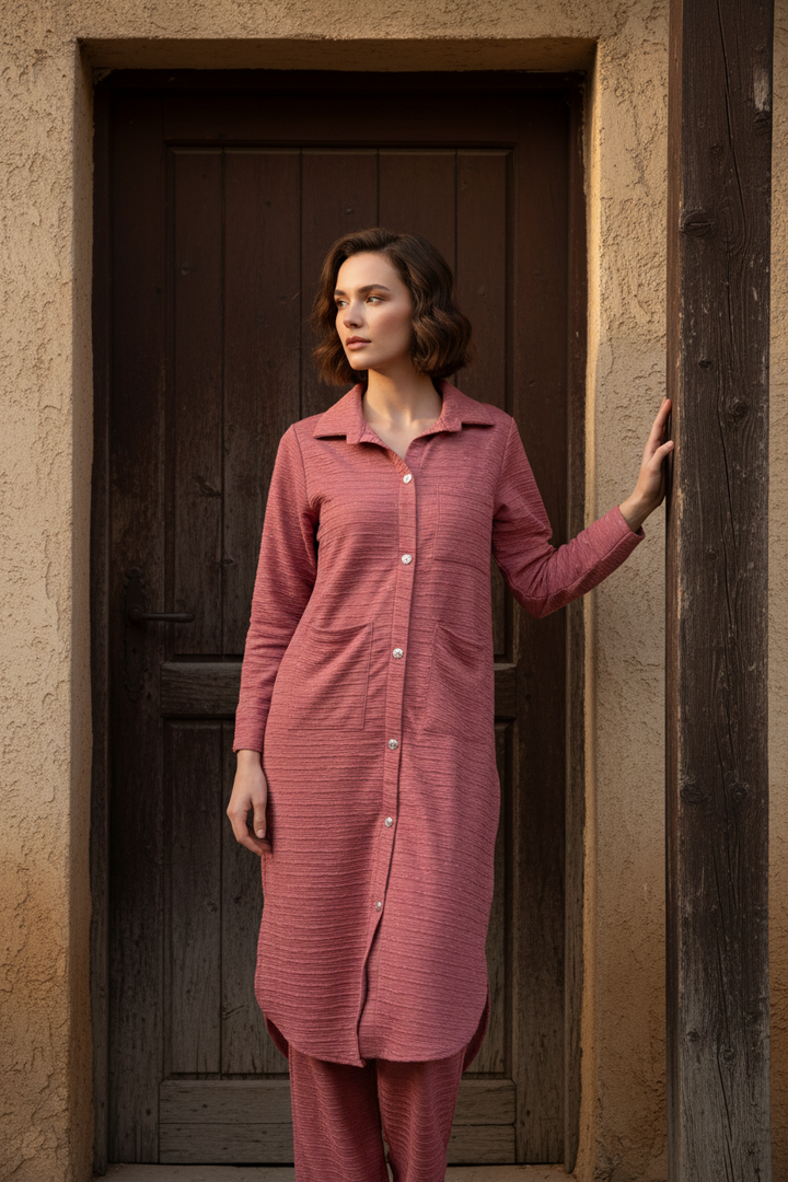 LC01 - PINK WINTER LYCRA CO-ORD SETS