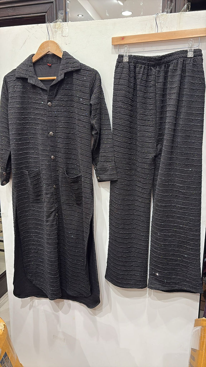 LC05 - BLACK WINTER LYCRA CO-ORD SETS