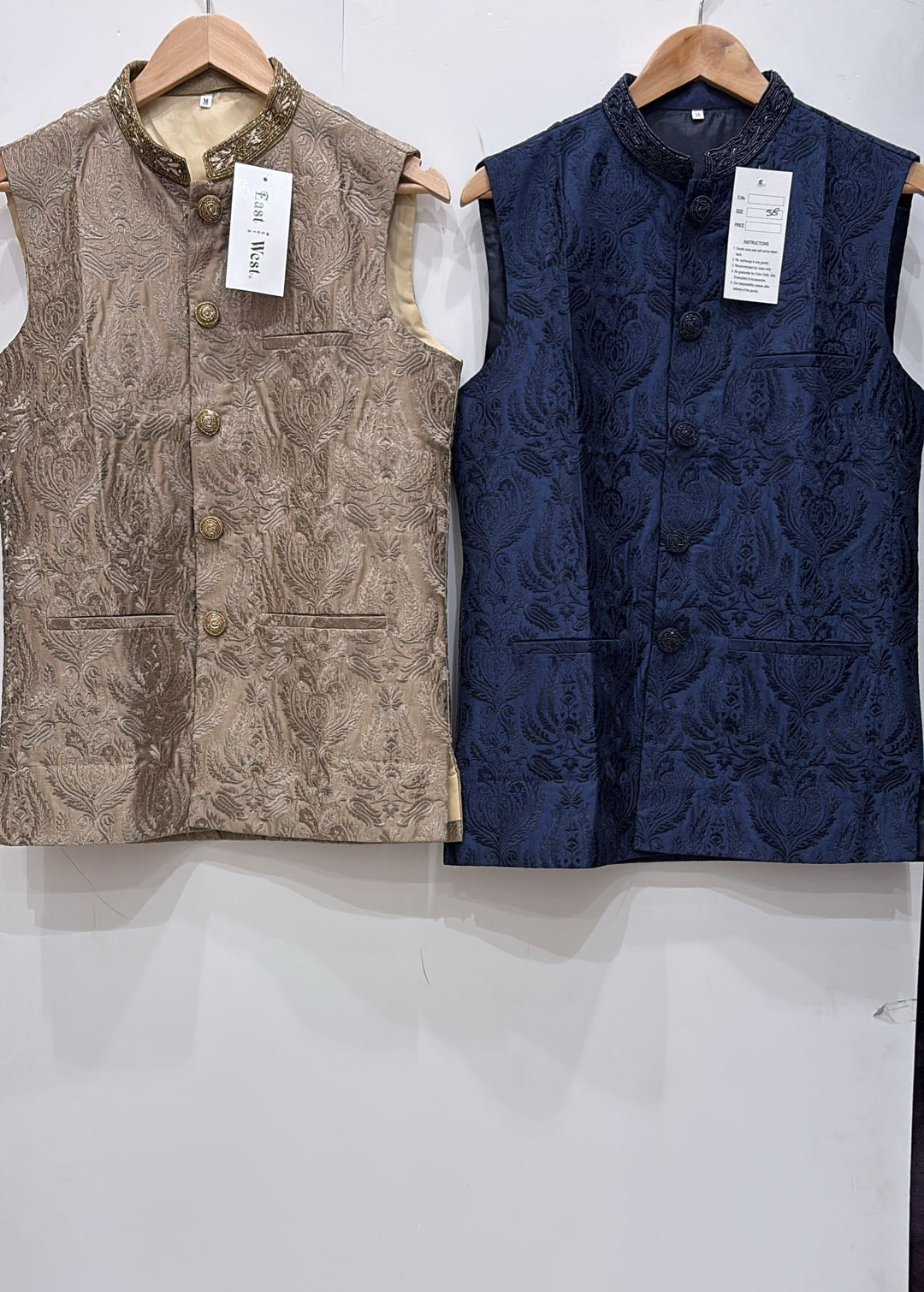 CW46-47 - EMBROIDERED & HAND EMBELLISHED WAISTCOAT