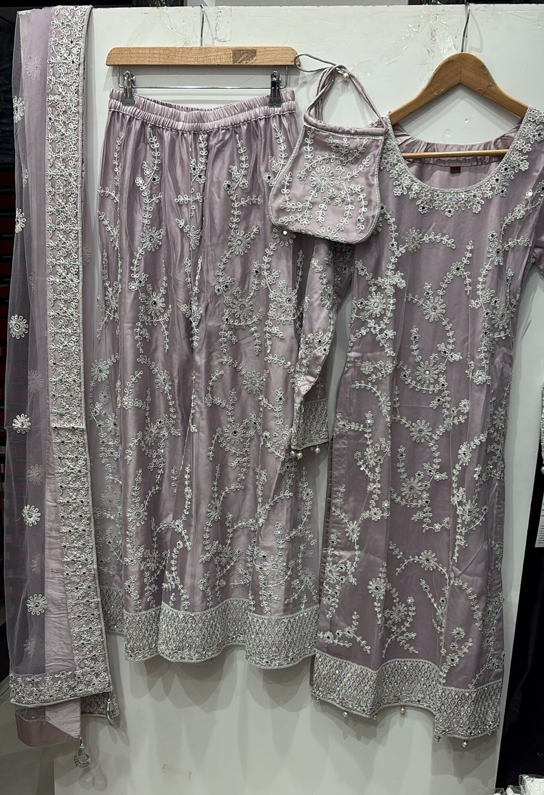 0171A- EMBROIDERED & EMBELLISHED NET SUIT