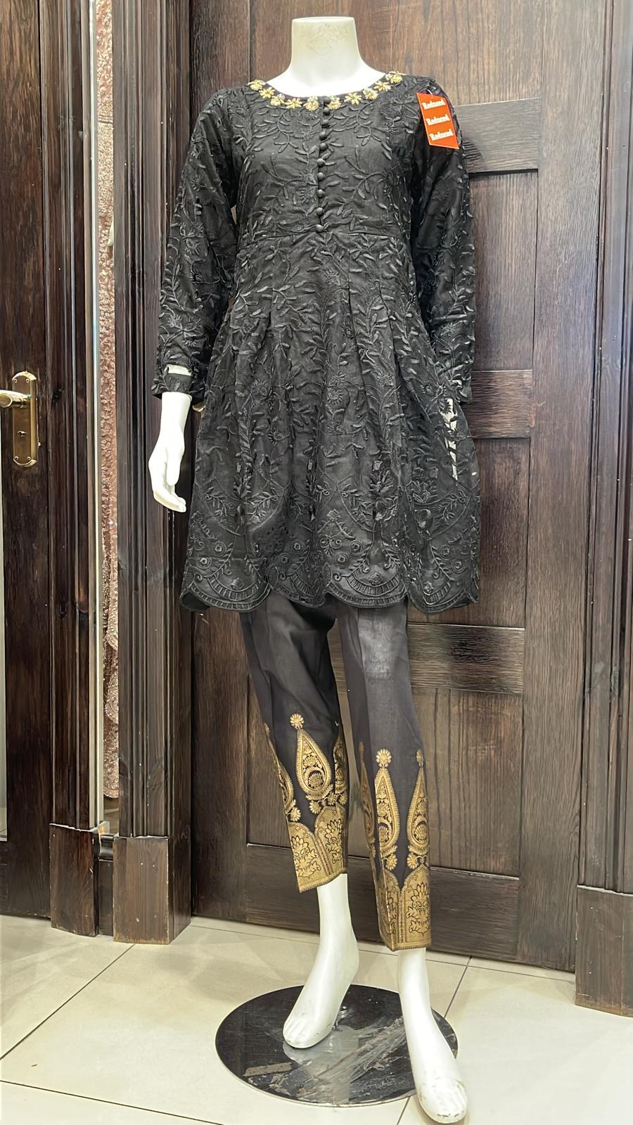 EMBROIDERED ORGANZA KURTA TOP KT53