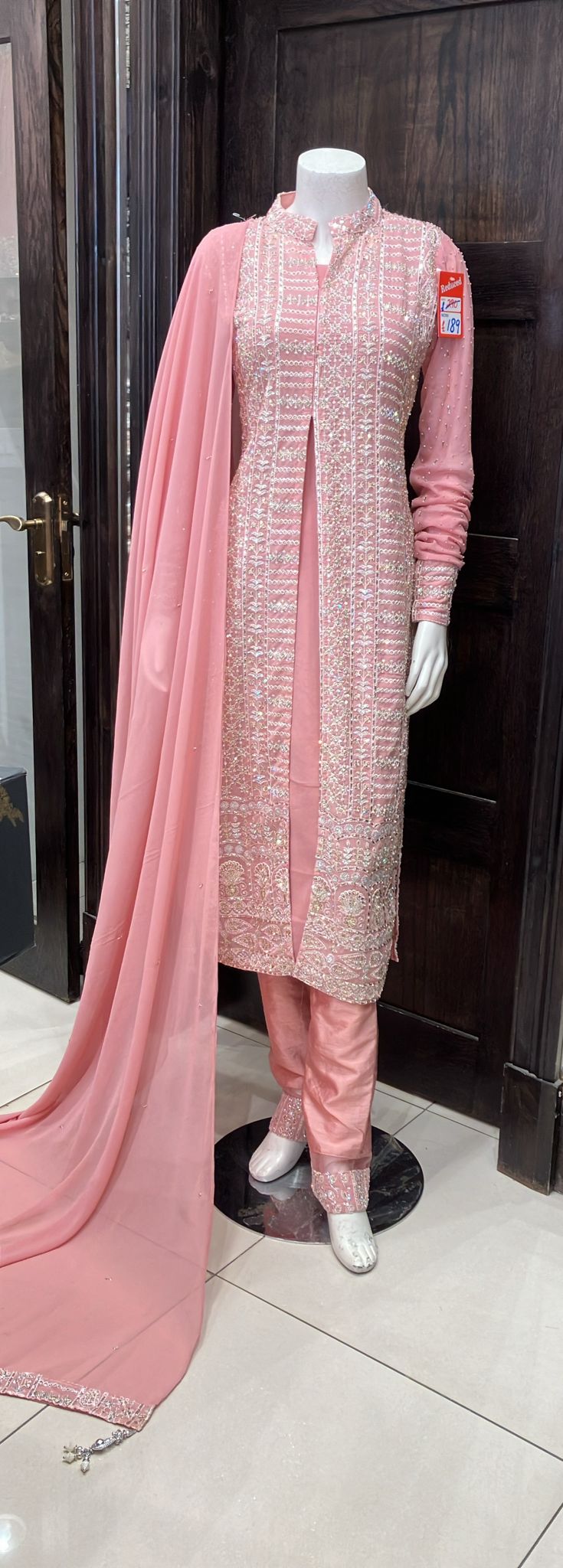 EMBROIDERED GEORGETTE 3 PIECE SUIT 0161H