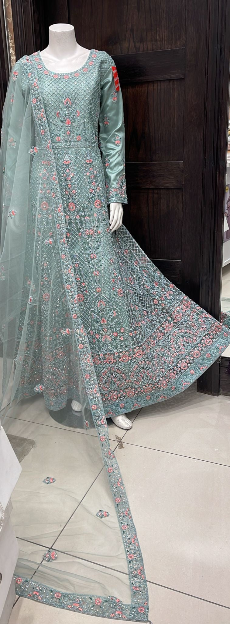 EMBROIDERED & EMBELLISHED NET DRESS NC922
