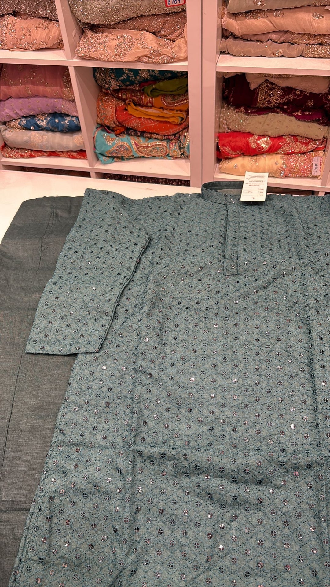 CK731 - Green Chikankari Set for Boys and Men