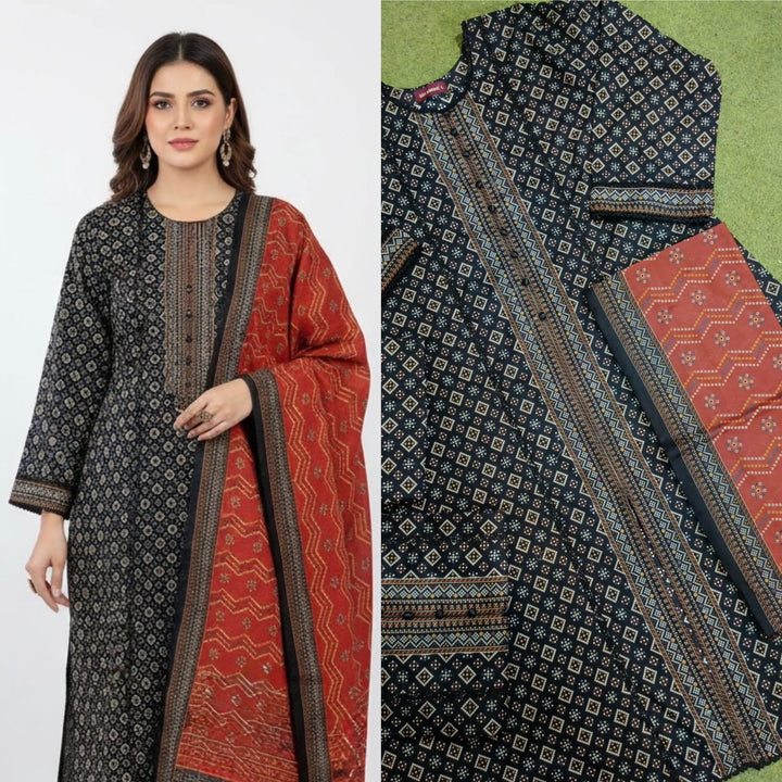 LP06 - COTTON PRINT 3 PIECE SUIT