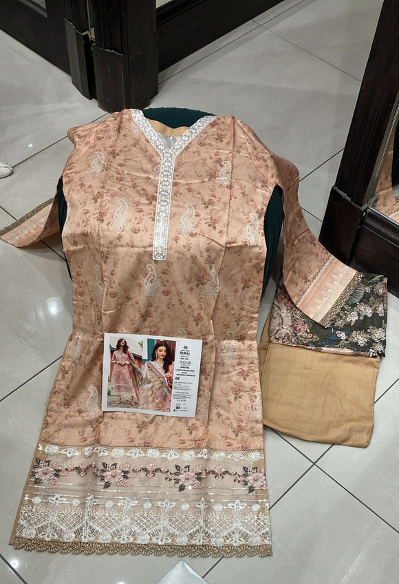 EMBROIDERED LAWN 3 PIECE SUIT BAMBER DUPATTA NN05