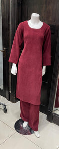 RED STRETCH JERSEY VELVET 2 PIECE SUIT SJ03