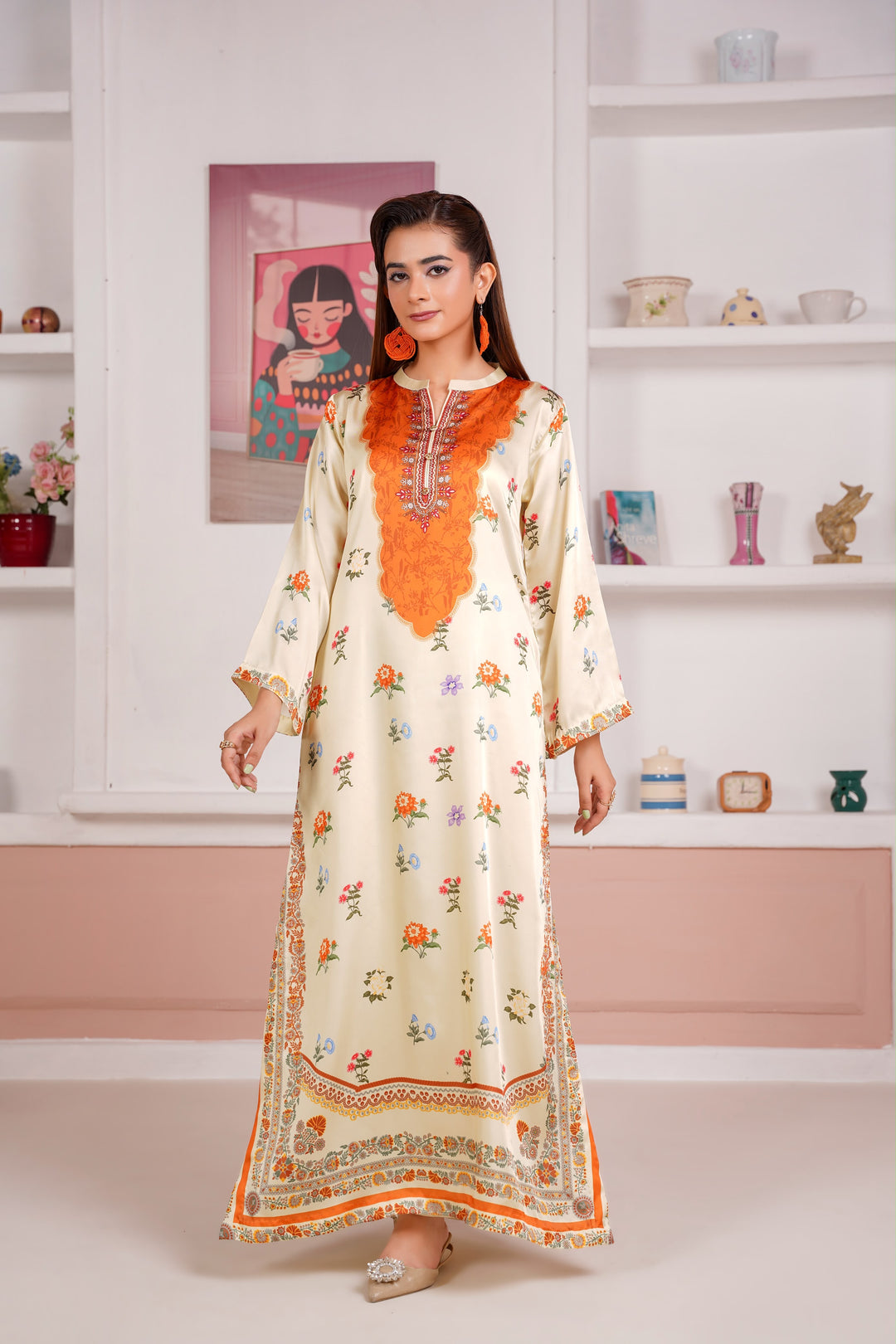 ZS08 - Elegant Silk 2-Piece co-ord Pakistani Suit