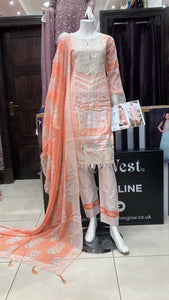 EMBROIDERED LAWN 3 PIECE SUIT Ll02