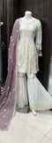 CHIFFON EMBROIDERED GHARARA SUIT 331A