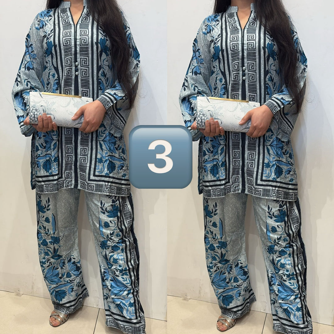 SC03- LINEN PRINT CO-ORD 2 PIECE SUIT