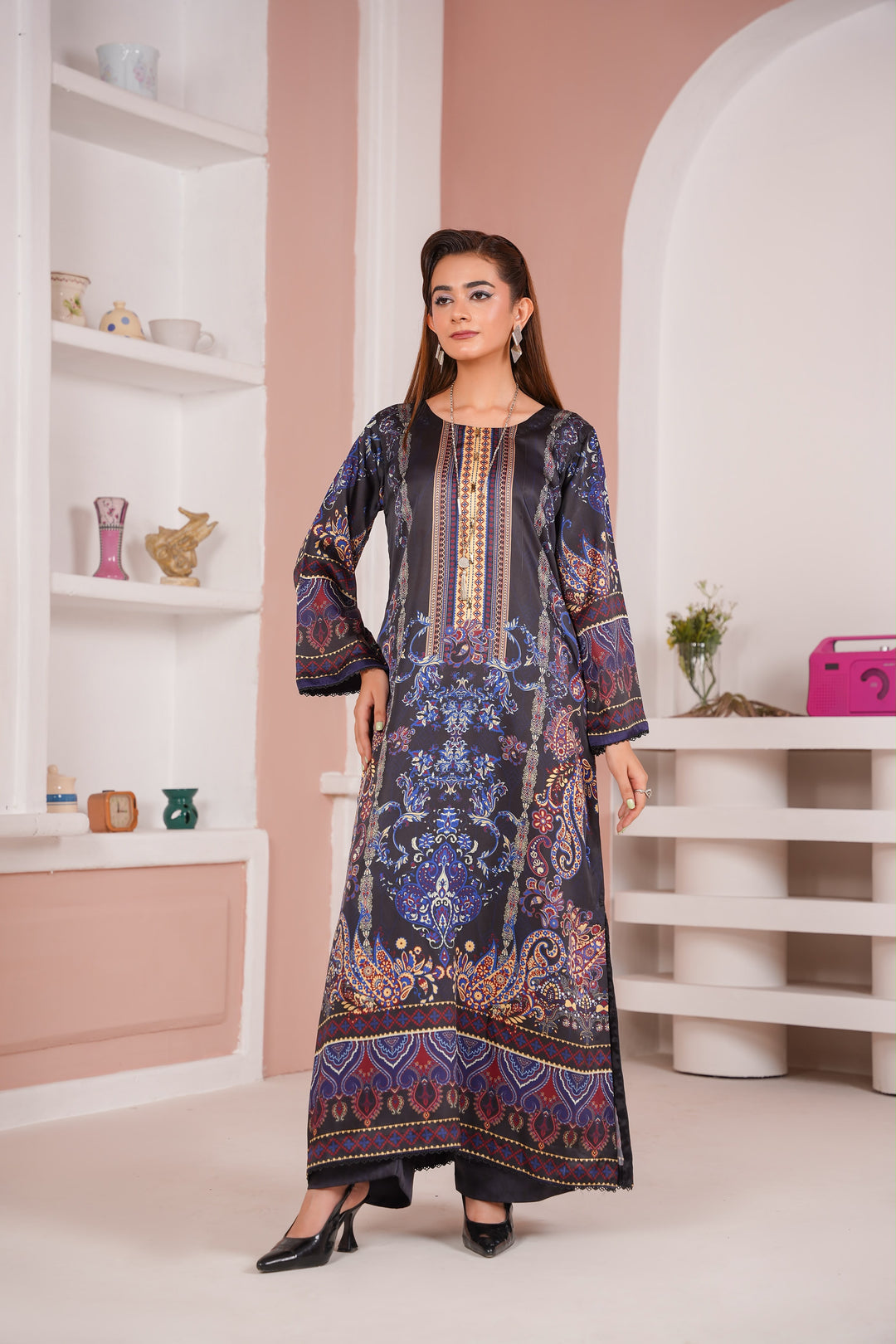 ZS06 - Elegant Silk 2-Piece co-ord Pakistani Suit