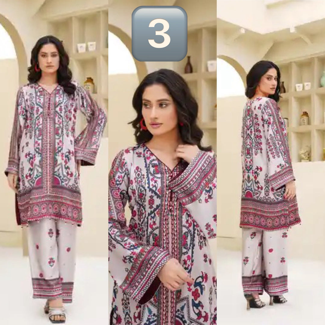 Sm03- SHAMOZ SILK PRINT CO-ORD 2 PIECE SUIT