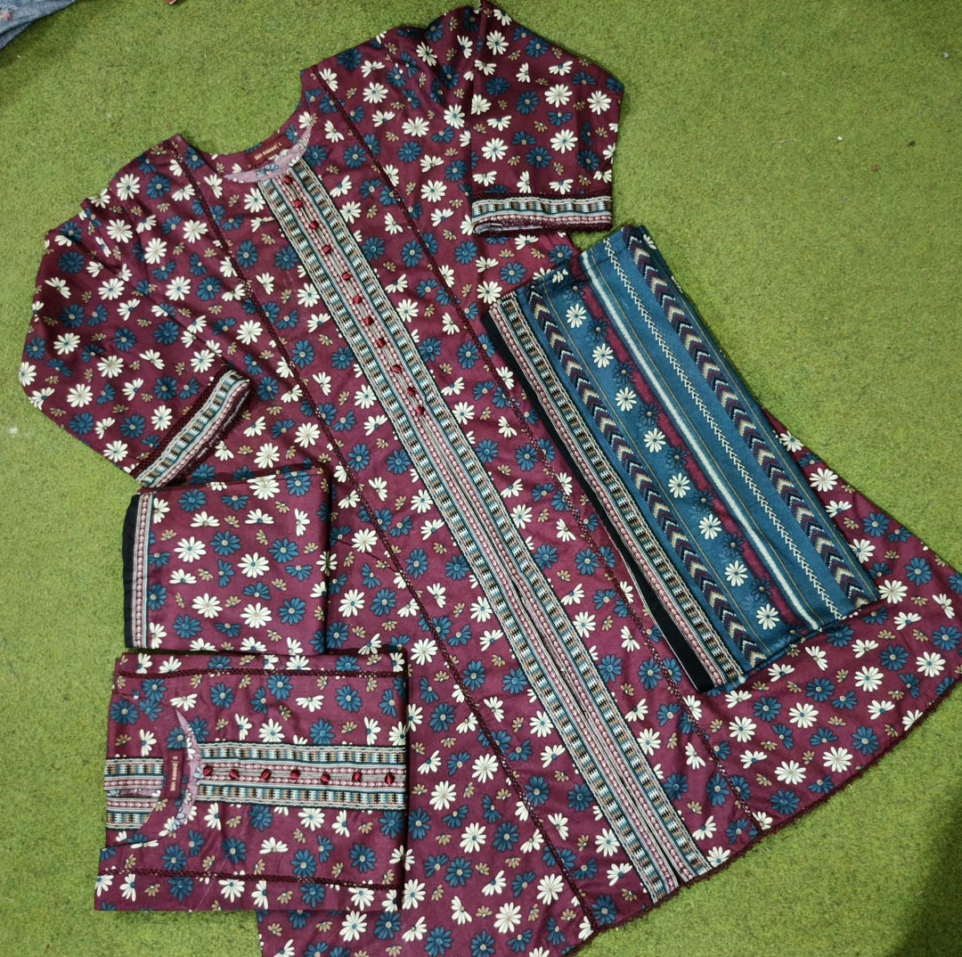 LP04 - COTTON PRINT 3 PIECE SUIT