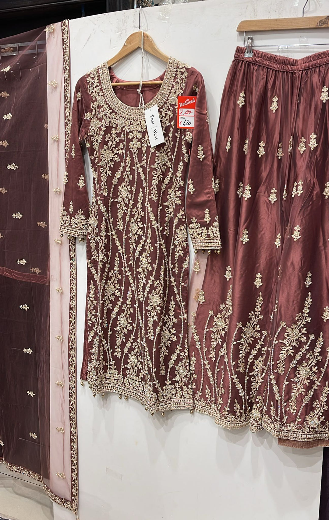 168A - EMBROIDERED & EMBELLISHED NET SUIT