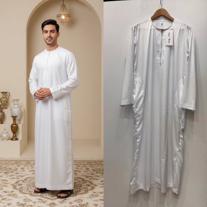 JM425- MEN'S SATIN OMANI THOBE/JUBBA