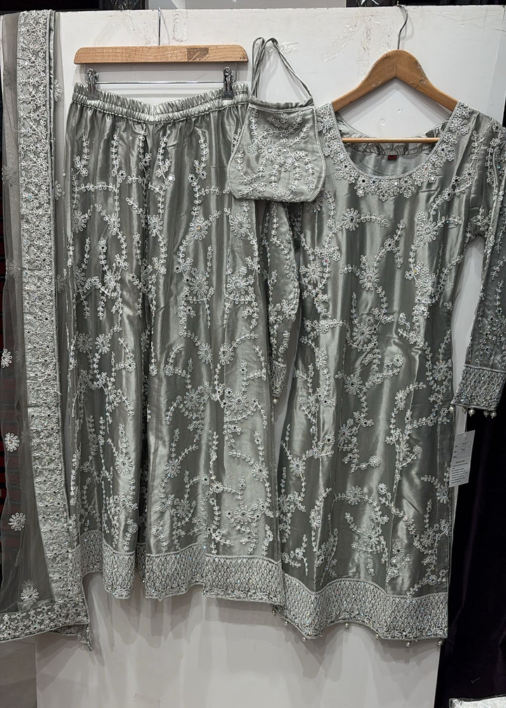 0171C- EMBROIDERED & EMBELLISHED NET SUIT