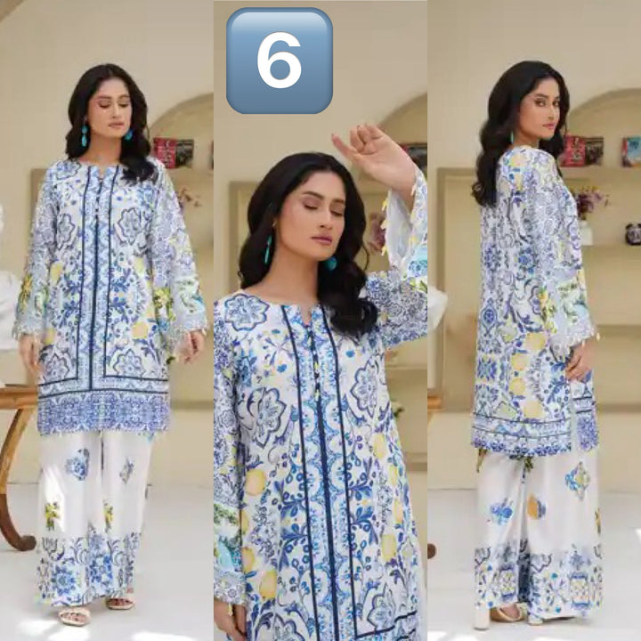 Sm06- SHAMOZ SILK PRINT CO-ORD 2 PIECE SUT