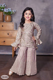 GIRLS EMBROIDERED & EMBELLISHED GHARARA OUTFIT K633C