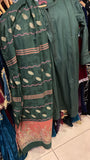 GREEN PASHMINA 3 PIECE SUIT WITH SHAWL PS06