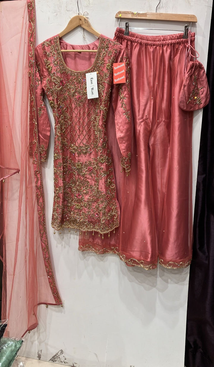 198A - EMBROIDERED & EMBELLISHED NET SUIT
