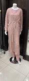 CHIFFON EMBROIDERED & EMBELLISHED KAFTAN 2 PIECE SUIT 303B