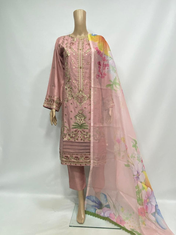 EMBROIDERED COTTON 3 PIECE SUIT 71B