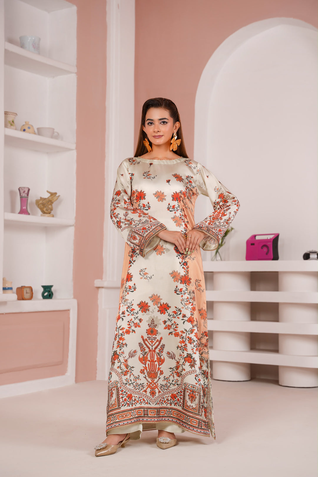 ZS05 - Elegant Silk 2-Piece co-ord Pakistani Suit