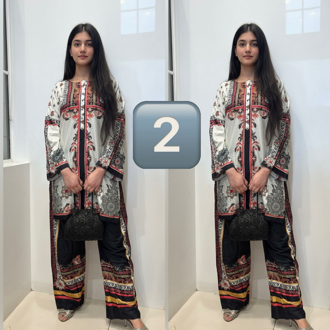 SC02- LINEN PRINT CO-ORD 2 PIECE SUIT