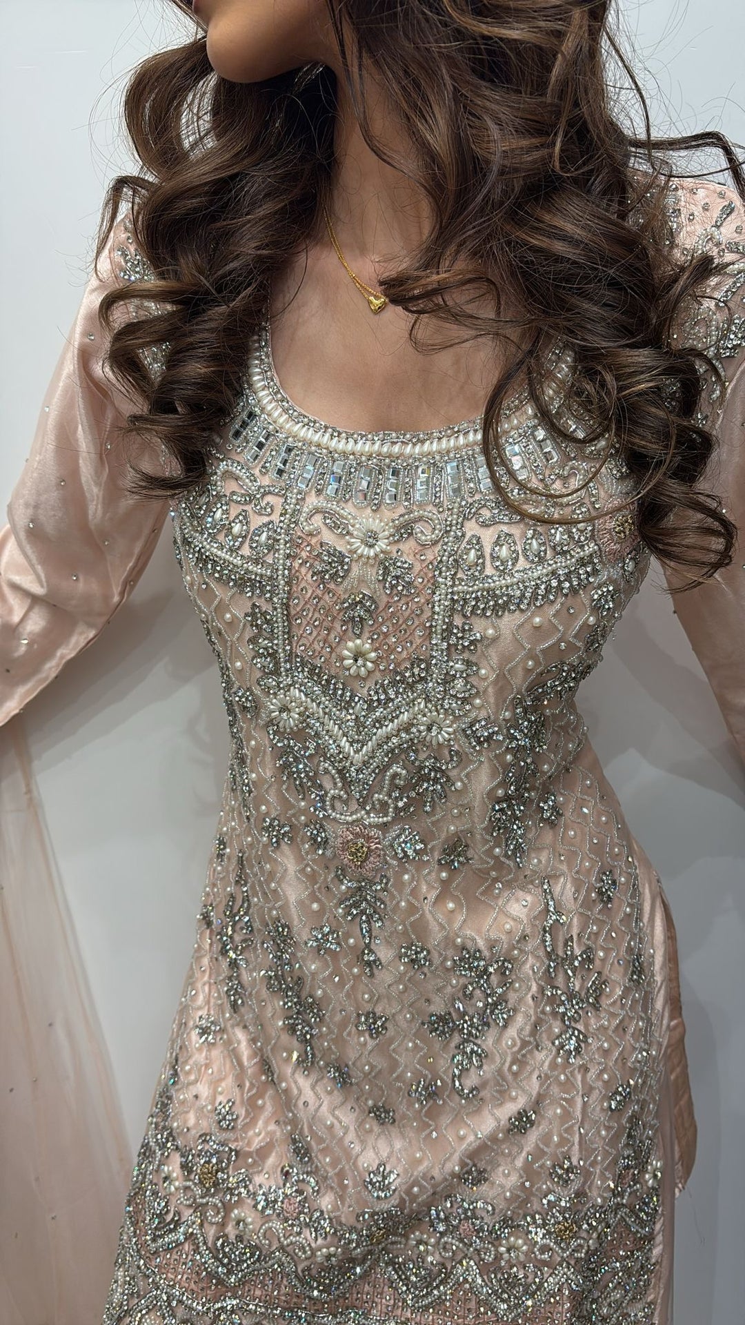 EMBROIDERED NET SHARARA SUIT 0192B