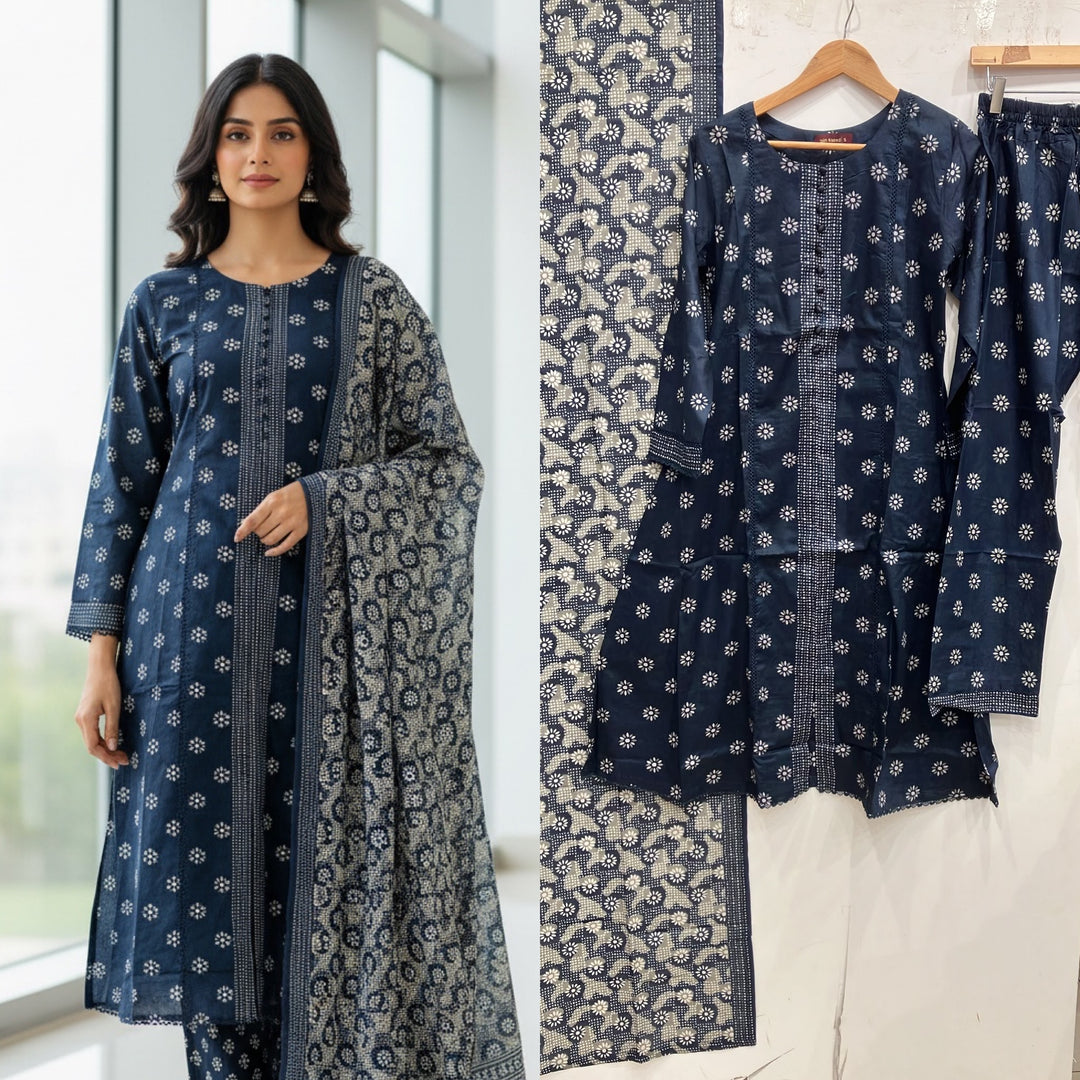BS04 - BIN SAEED LAWN PRINT 3 PIECE SUIT