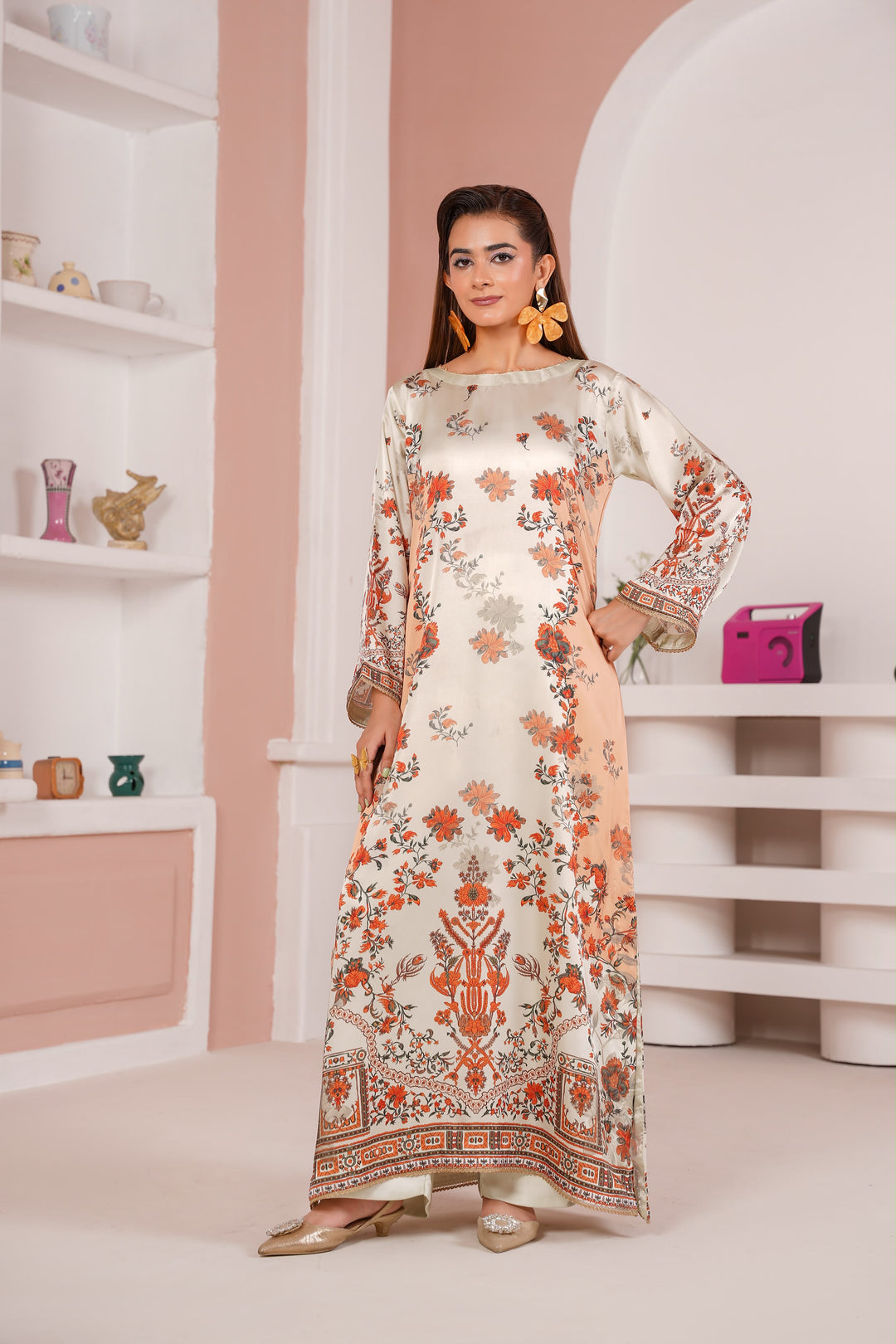 ZS05 - Elegant Silk 2-Piece co-ord Pakistani Suit