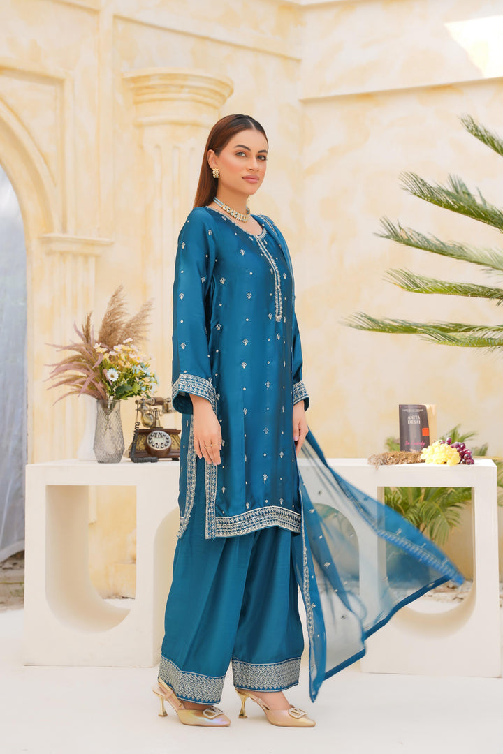 FN05 - Farshi Shalwar Silk Embroidered Suit
