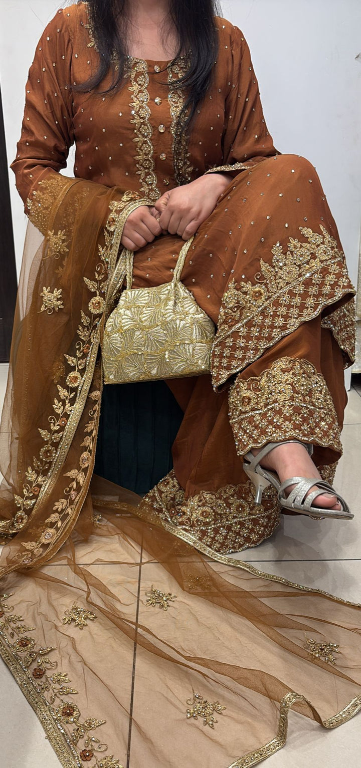 0142G- GEORGETTE FARSHI PALAZZO SUIT