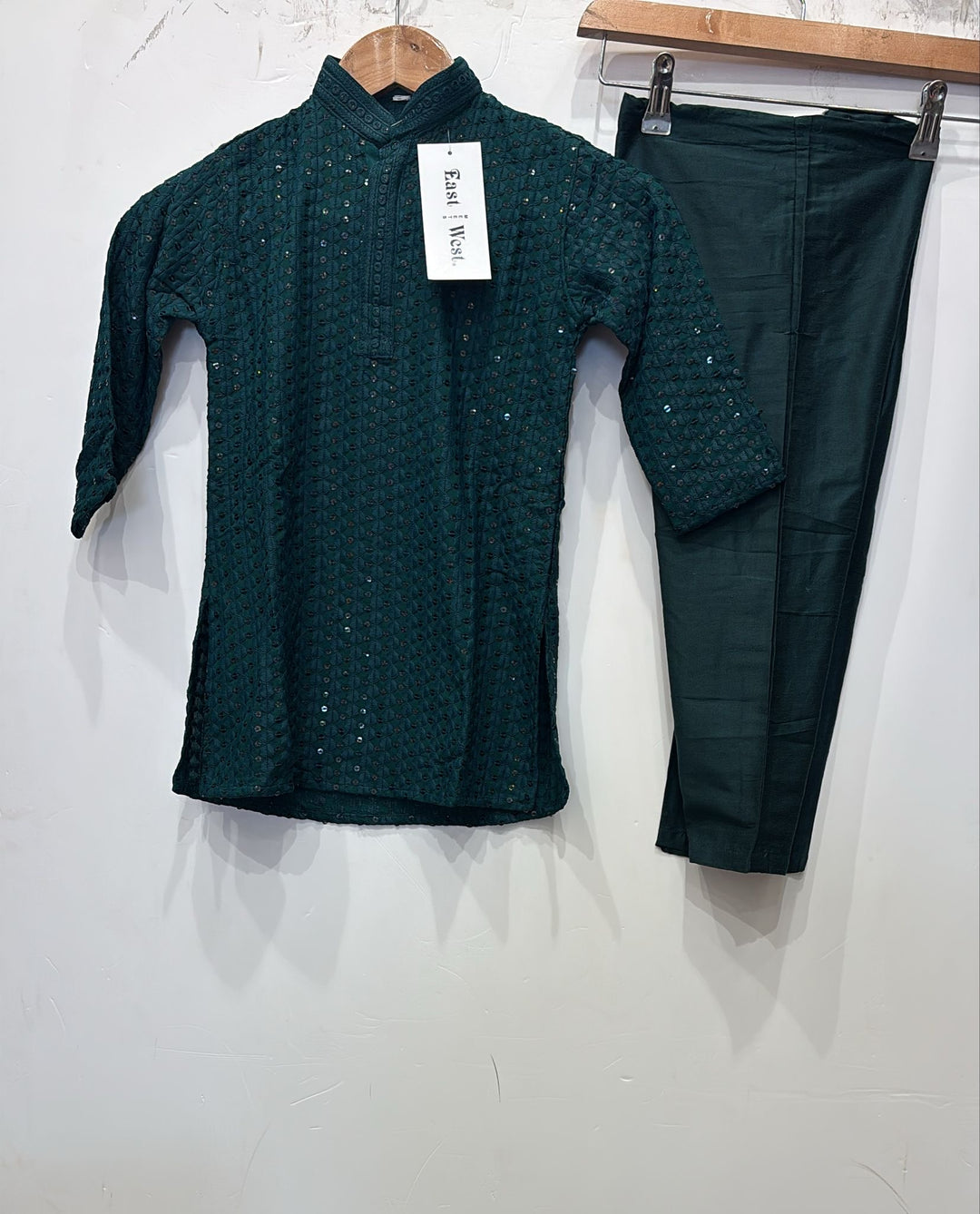 CK707 - Teal Chikankari Set for Boys and Men