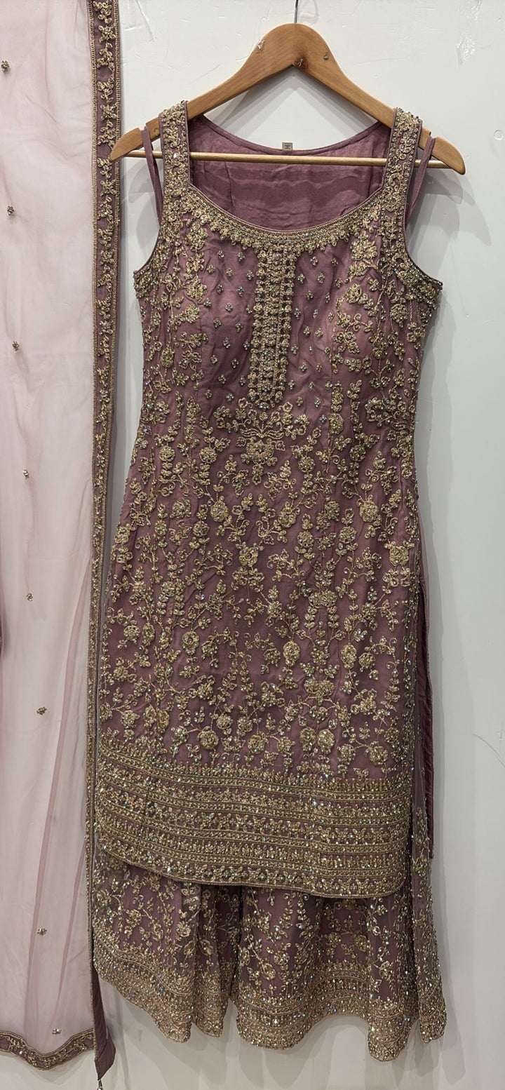 70012c- EMBROIDERED & EMBELLISHED SHARARA SUIT