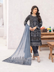 EMBROIDERED CHIFFON 3 PIECE SUIT ADA WORK NM1220