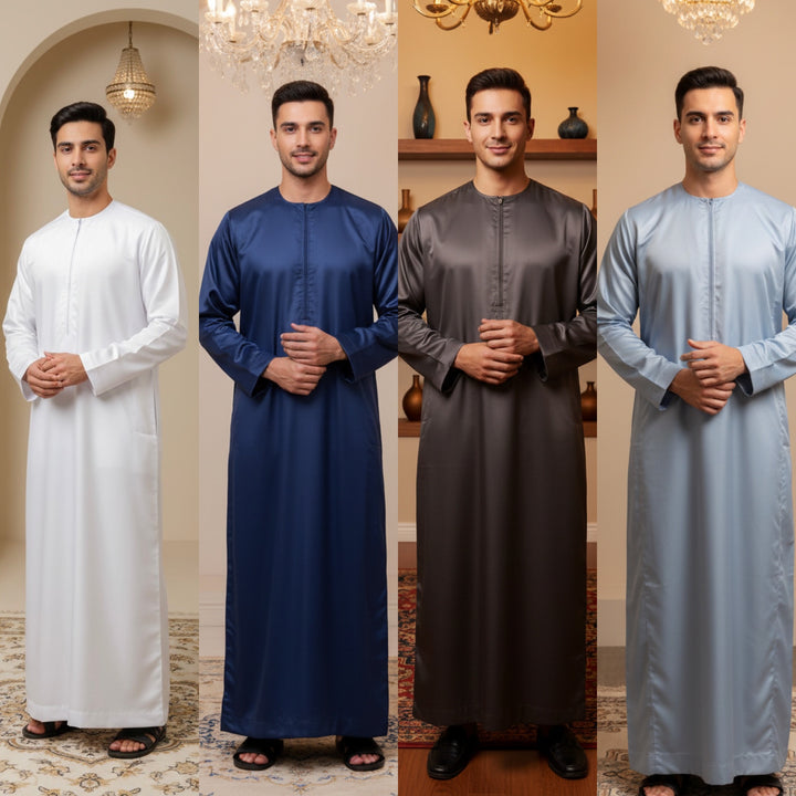 JM425- MEN'S SATIN OMANI THOBE/JUBBA