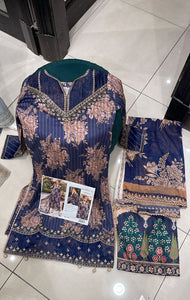 EMBROIDERED LAWN PRINT 3 PIECE SUIT MP10