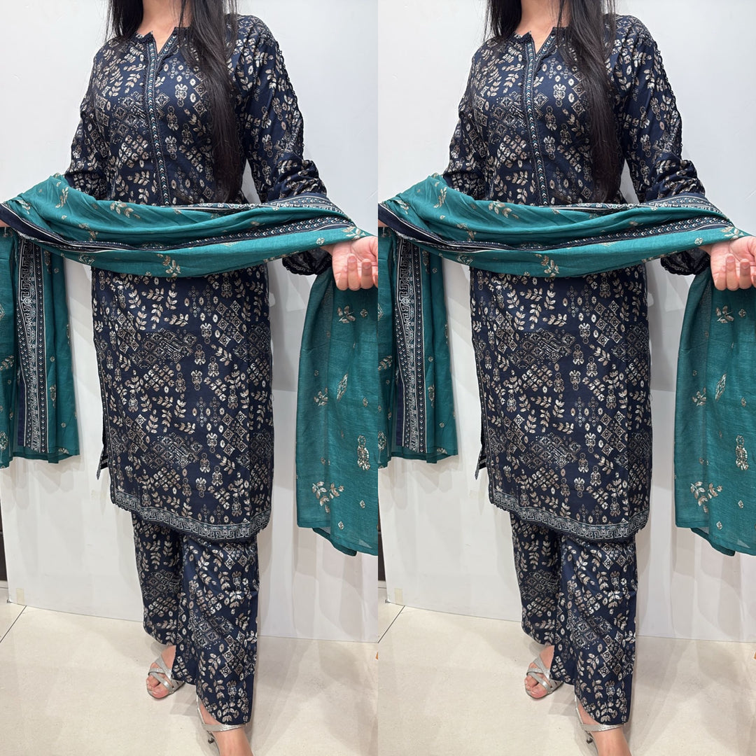 NC04 - Lawn Print 3 Piece Suit