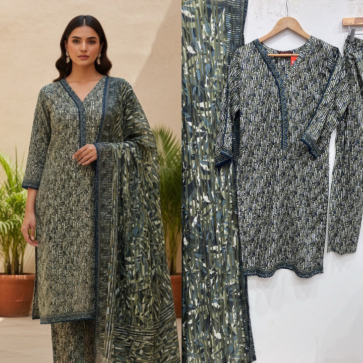 BN03 - LAWN PRINT 3 PIECE SUIT