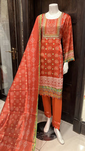 DIGITAL SILK ADDA WORK 3 PIECE SUIT ZN12